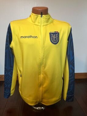 Marathon Authentic Ecuador National Team Soccer Yellow Jacket Men’s Medium